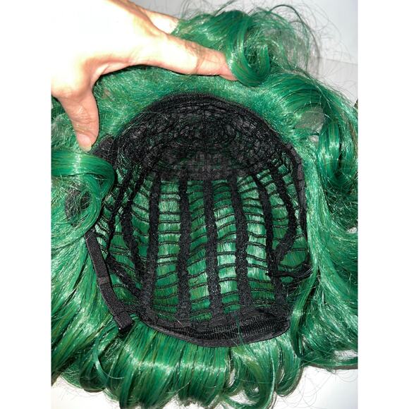 Oompa Loompa Green Curly Wig Unisex Chocolate Factory Worker Costume Halloween - Picture 13 of 13